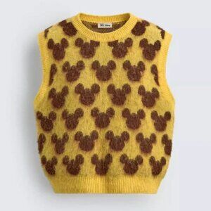 ZARA X DISNEY MICKEY BRUSHED KNIT VEST HARRY LAMBERT NWT